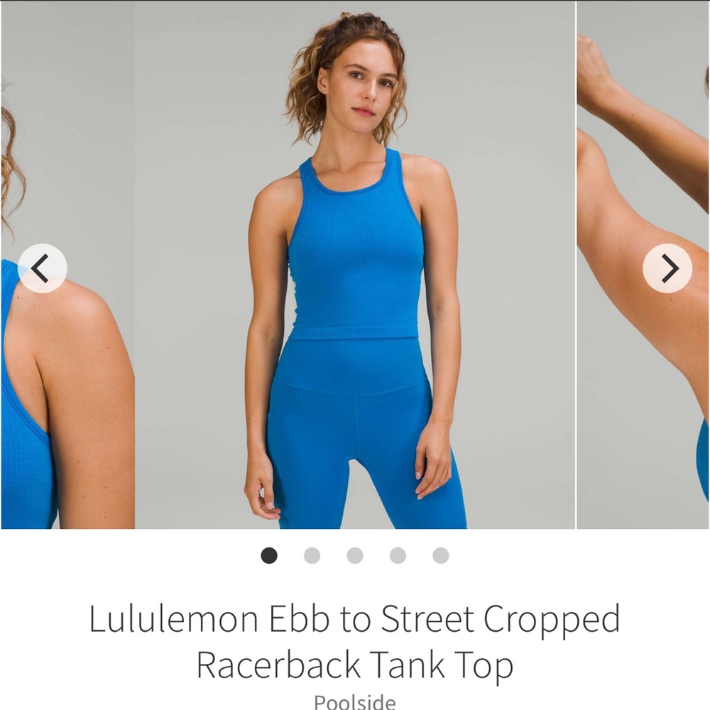 Lululemon Ebb to Street Cropped Racerback Tank Top